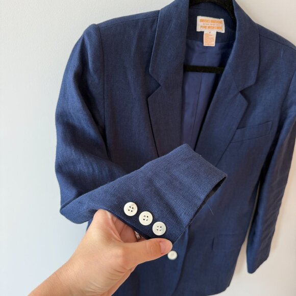 Brooks Brothers Navy Irish Linen Blazer - Picture 5 of 7